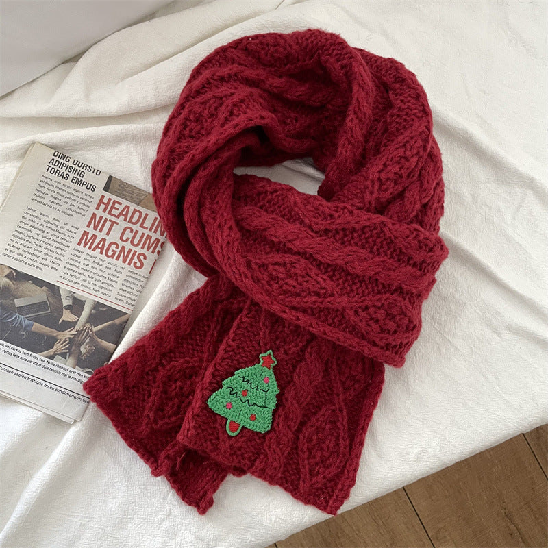 Wholesale Christmas Knitted Woolen Scarves