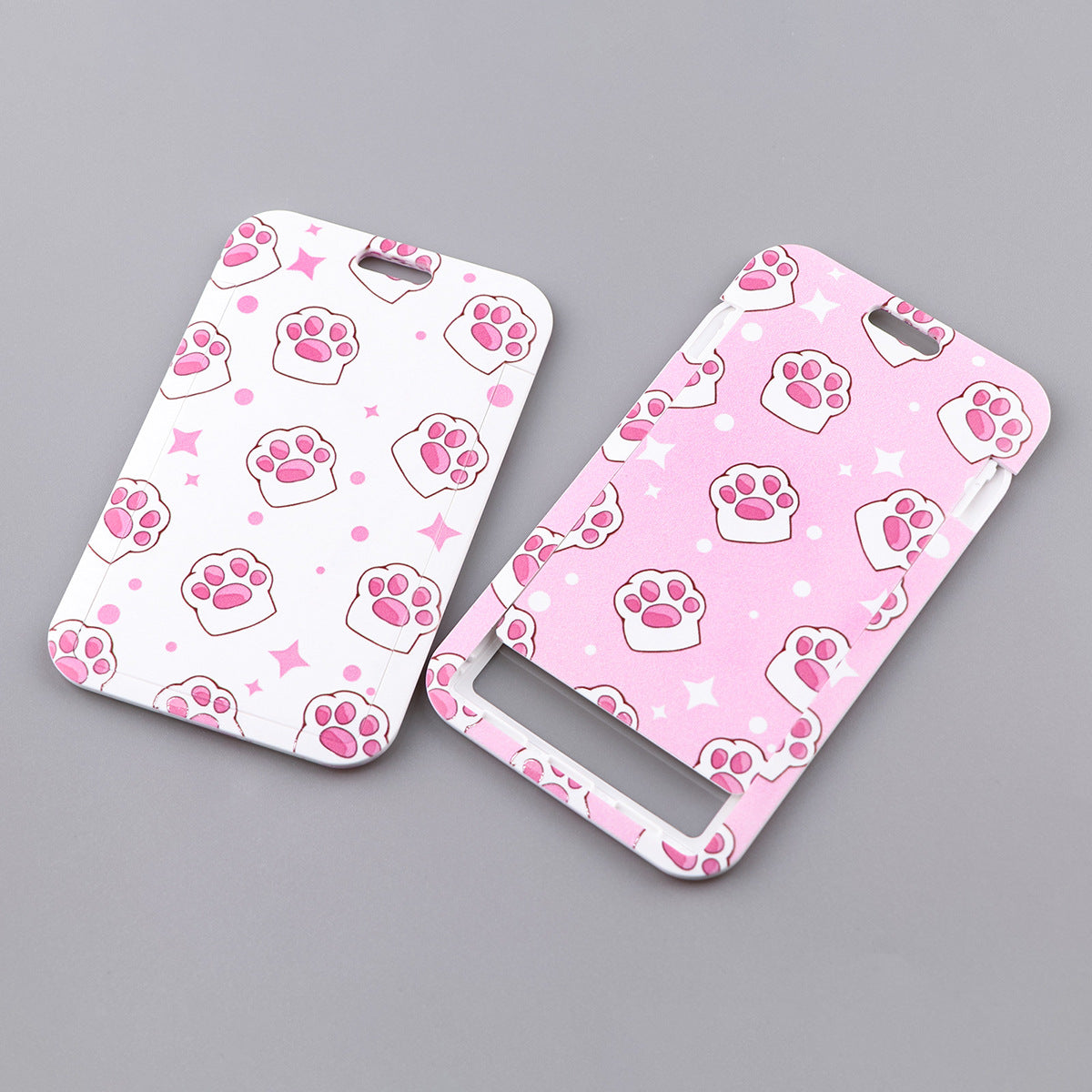 Wholesale Cat Paw Card Holder Ribbon Polyester Phone Lanyard Keychain