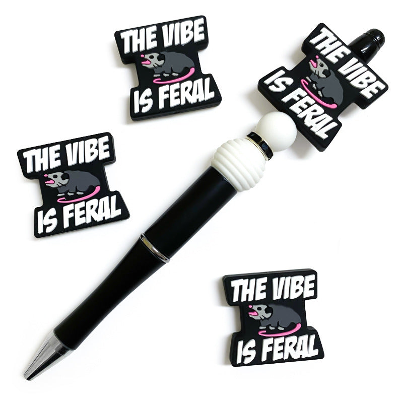 Wholesale 10pcs Cartoon Cute Animal Letter Silicone Beads