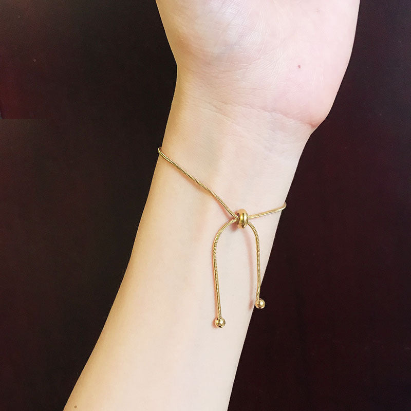 Wholesale 18K Gold Snake Bone Adjustable Bracelet