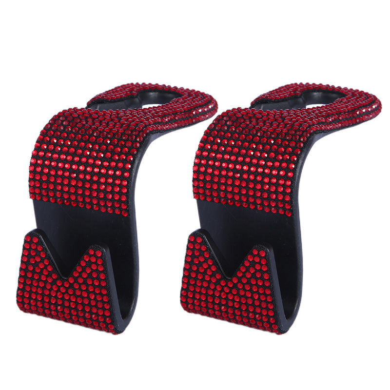 Wholesale Car Seat Backrest Rear Row Rhinestone Hooks