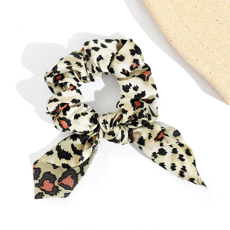 Wholesale Fabric Leopard Large Intestine Hair Ties