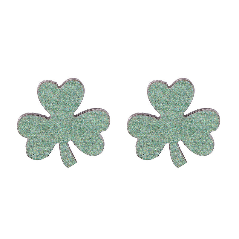 Wholesale Carnival Masquerade Party Clover  Mardi Gras Earrings