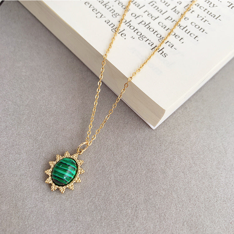 Wholesale Titanium Steel Non-fading Ball Oval Necklaces