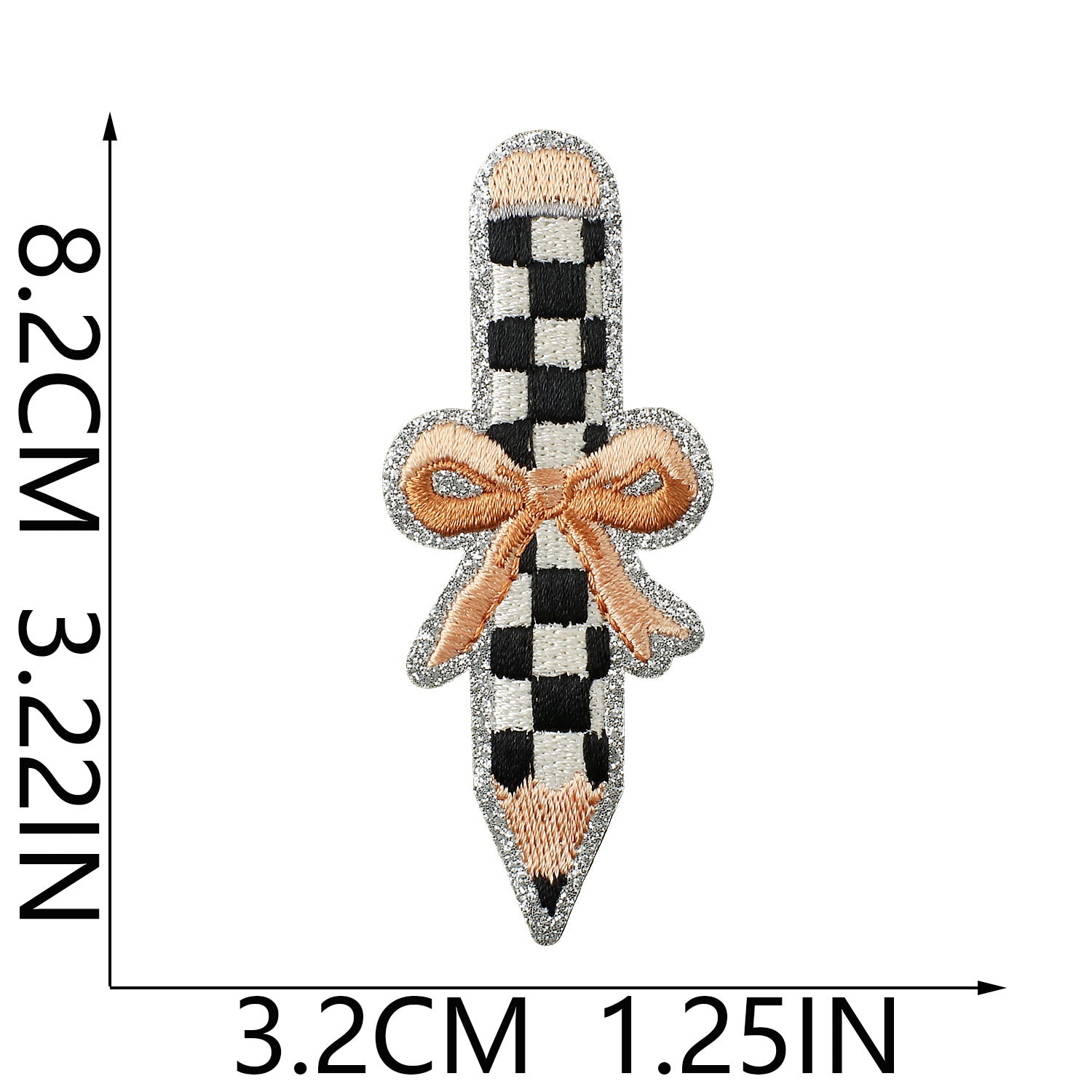 Wholesale Bow Pencil Theme Iron On Embroidery Patch Decorative Casual Clothing Accessory