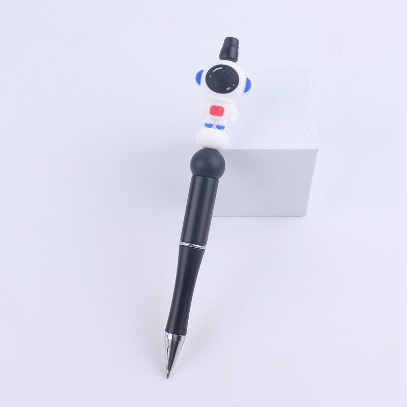 Wholesale Handmade Bead Pen Cartoon Rocket Astronaut Silicone Ballpoint Pen