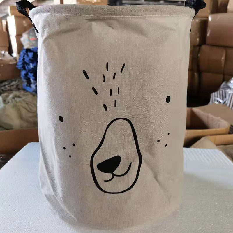 Wholesale Canvas Circular Foldable Dirty Clothes Basket