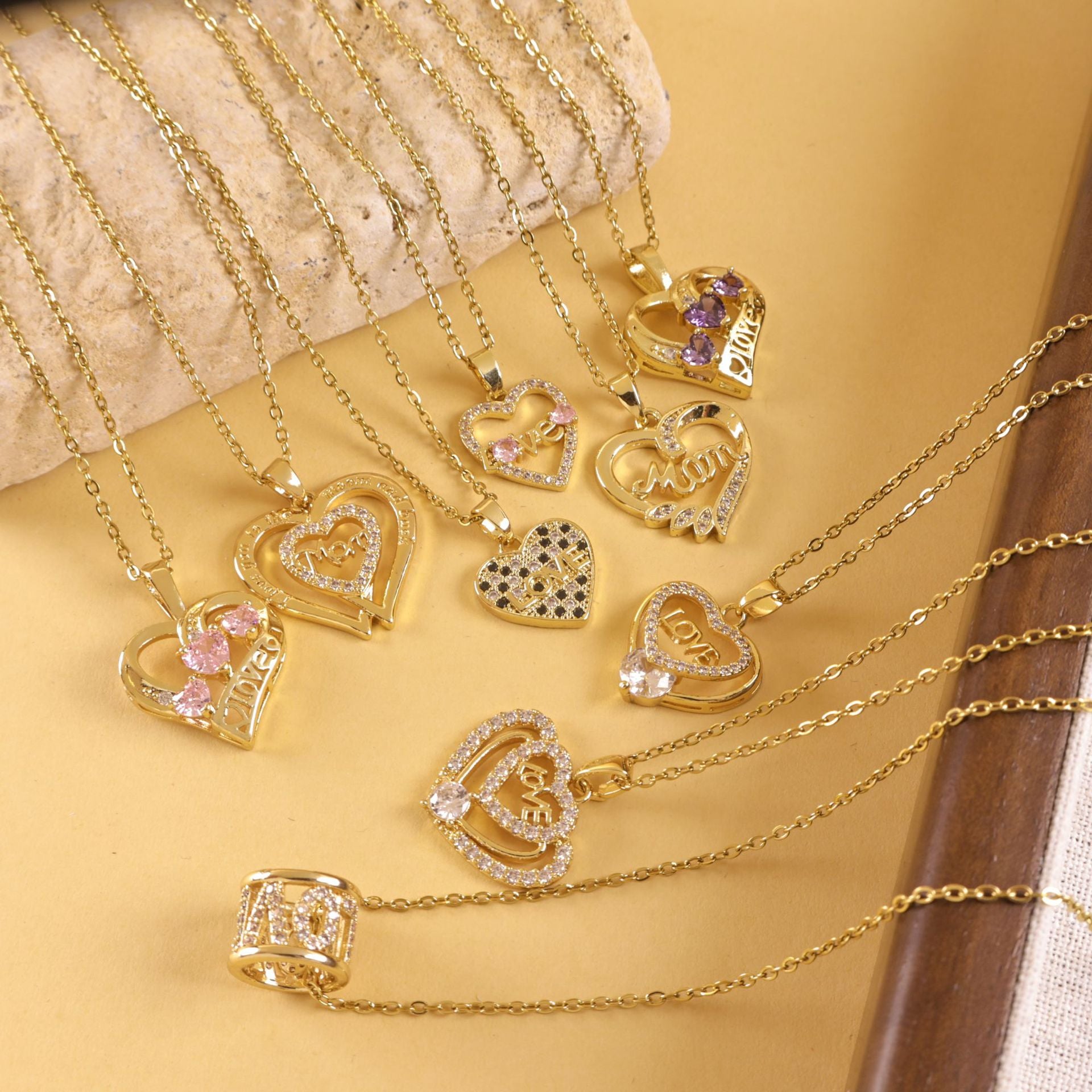 Wholesale Titanium Steel Heart Necklace