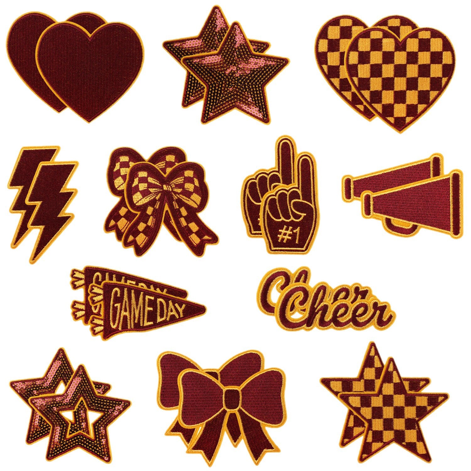 Wholesale Game Day Embroidery Patch Iron On Applique For Clothing Jeans Backpack Decoration DIY Craft Supply Fashion Accessory Gift Boutique Resale