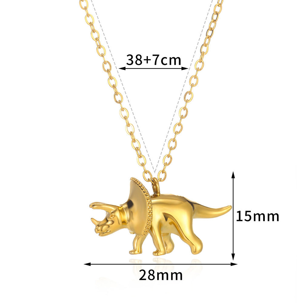 Wholesale Dinosaur Series Pendant Necklace Personalized Stainless Steel Pendant