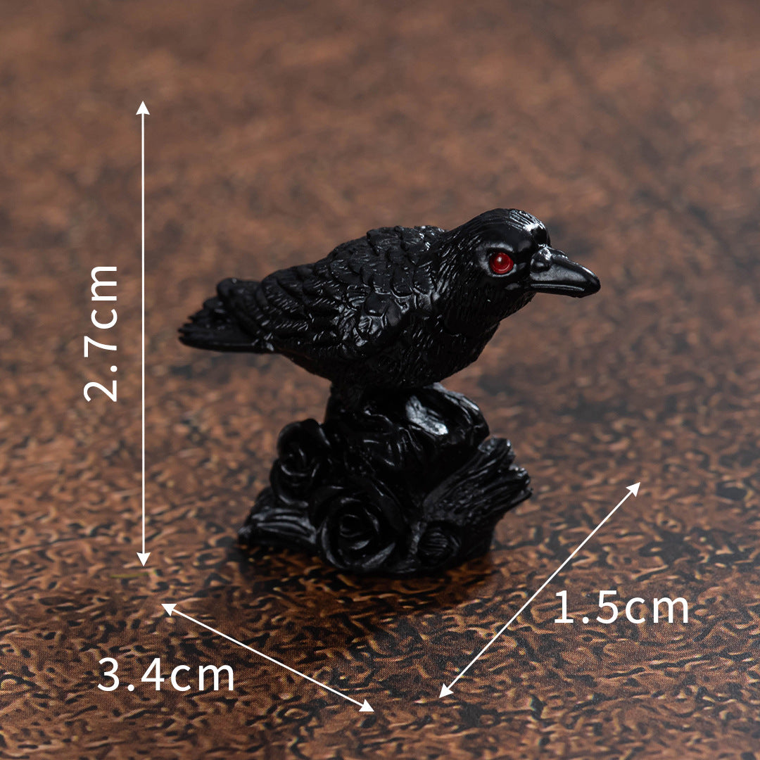 Wholesale  Resin Skeleton Crow Figurine Spooky Gothic Home Decor Accent Gift For Party