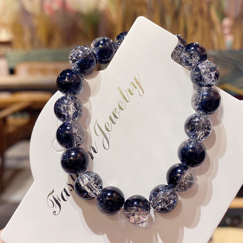 Wholesale girls' high-end beaded light luxury unisex broken bead plate play crystal bracelet