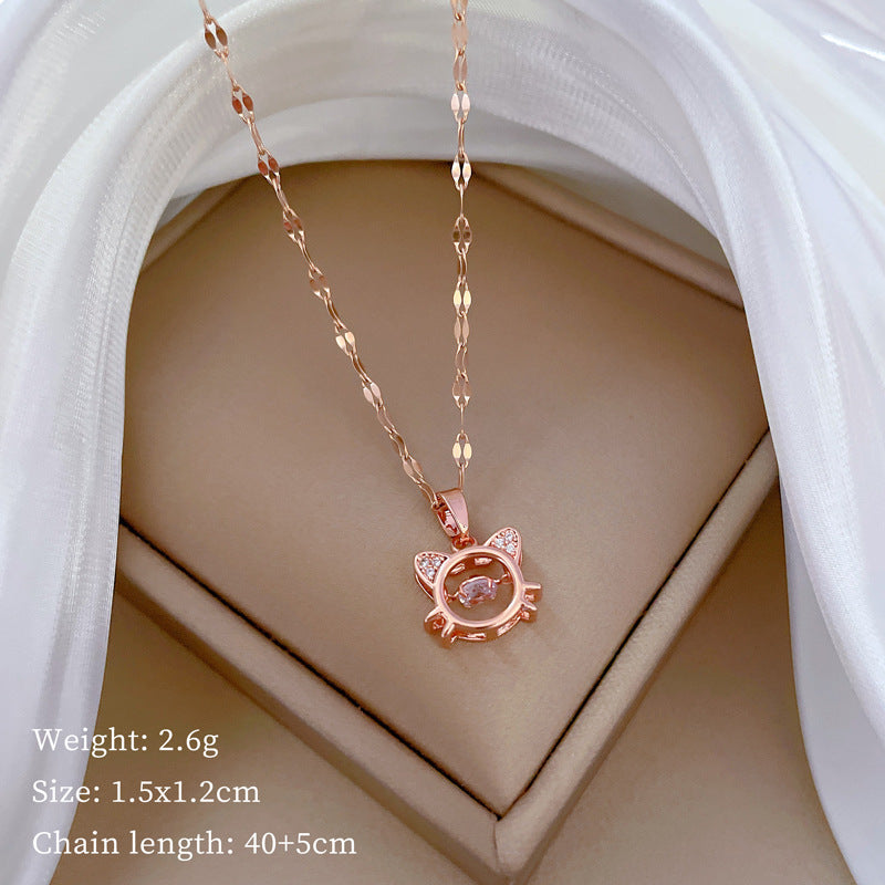 Wholesale Element Love Full Diamond Titanium Steel Clavicle