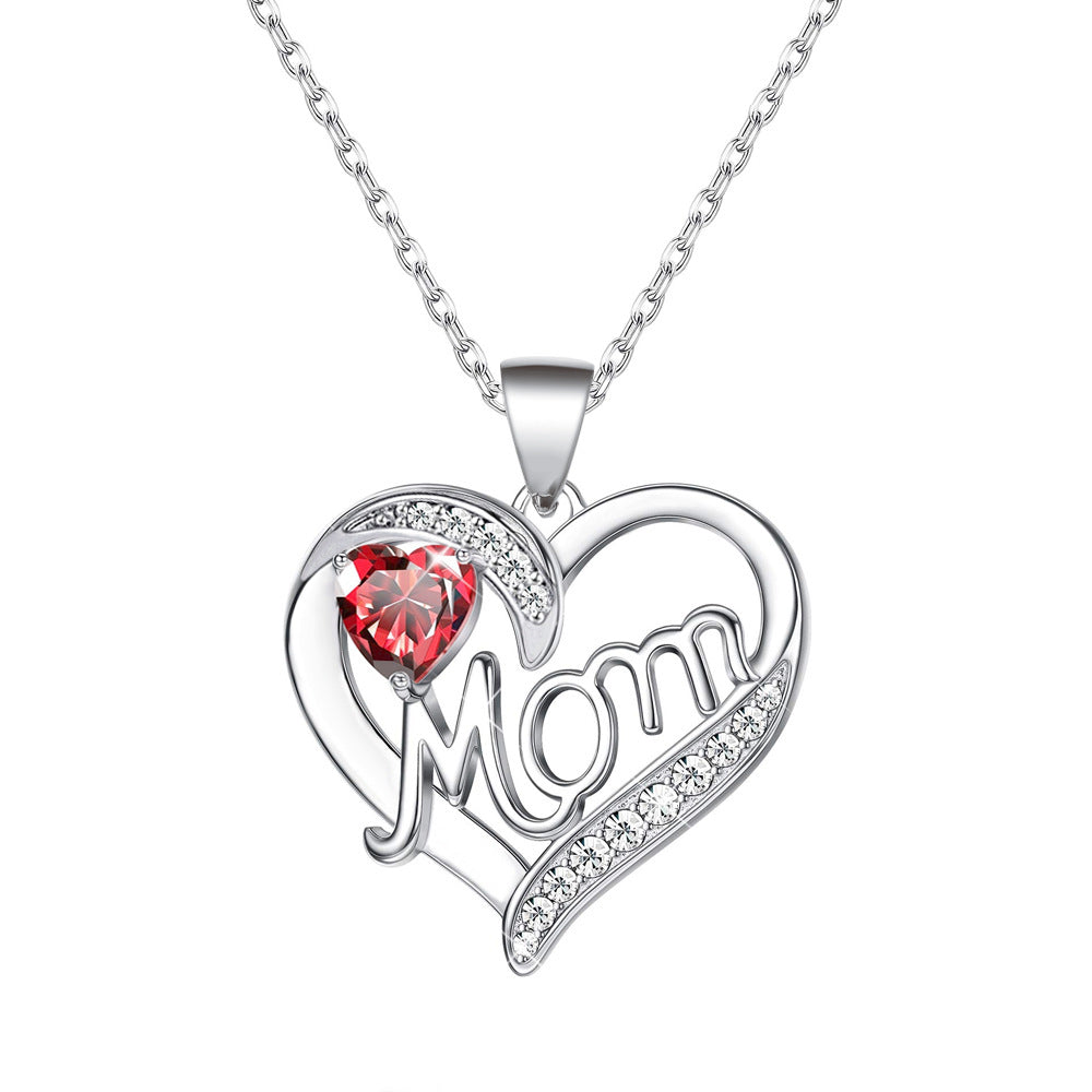 Wholesale Mother's Day Gift Love Letter Heart-shaped Mom Necklace