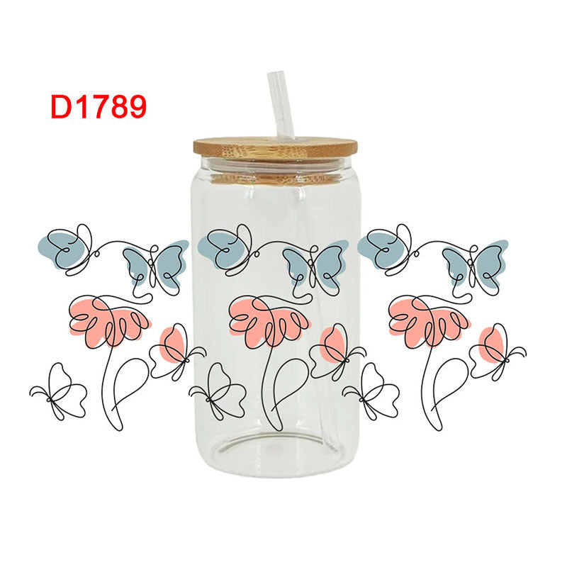 Wholesale cartoon printed cup stickers crystal logo