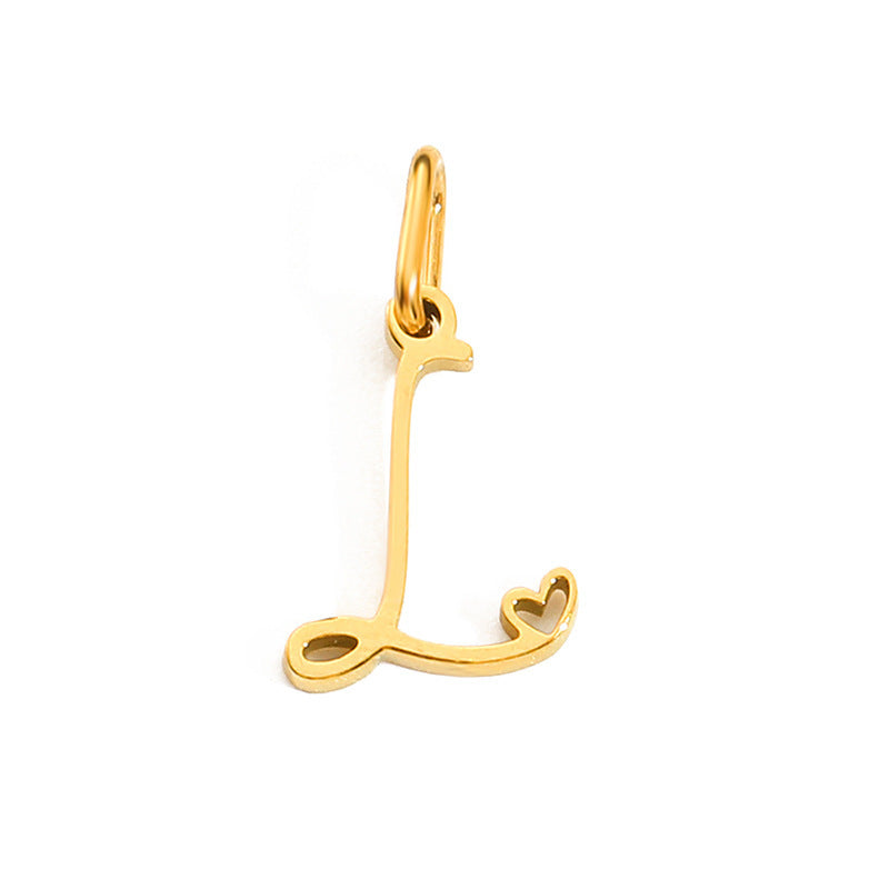 Wholesale English Letter 14k Gold Stainless Steel Pendant