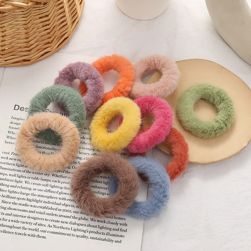 Wholesale Autumn and Winter Retro Plush Hair Ties