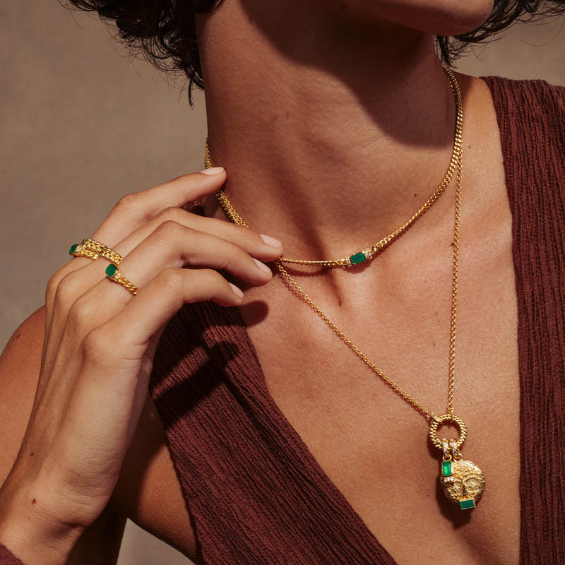 Wholesale Stylish January Birthstone Copper Pendant With Movable Clasp DIY Jewelry Accessory Mother S Day Gift
