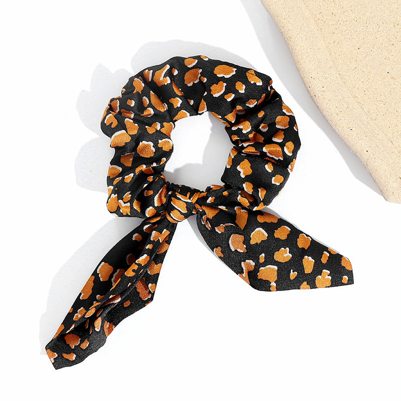 Wholesale Fabric Leopard Large Intestine Hair Ties