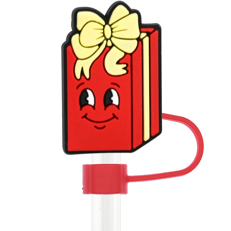 Wholesale Random 100pcs Valentine' s Day 10mm Universal Soft Rubber Decorative  Straw Tube Cap