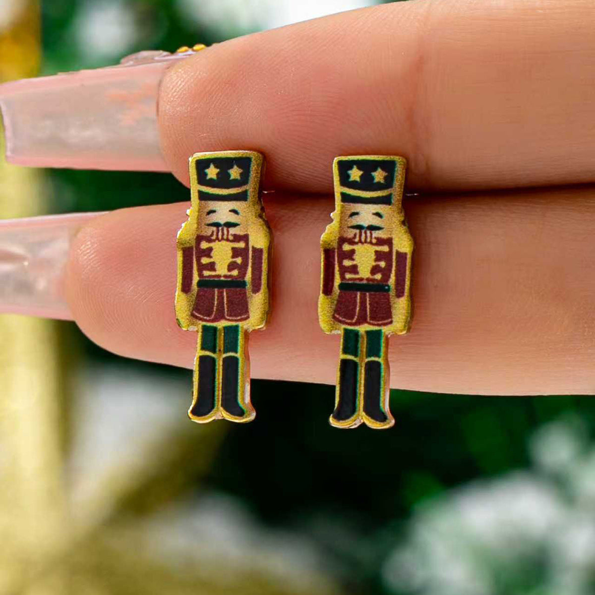 Wholesale 5pcs Christmas tree boot light bulb earrings