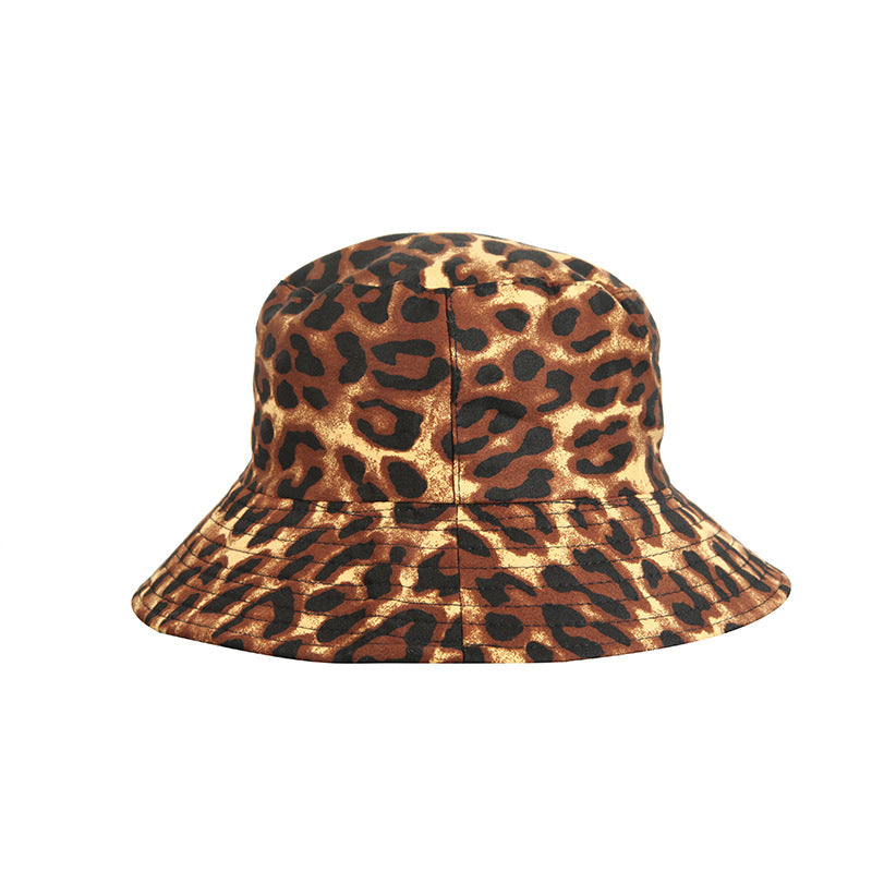 Sombrero de cubo de leopardo de poliéster al por mayor