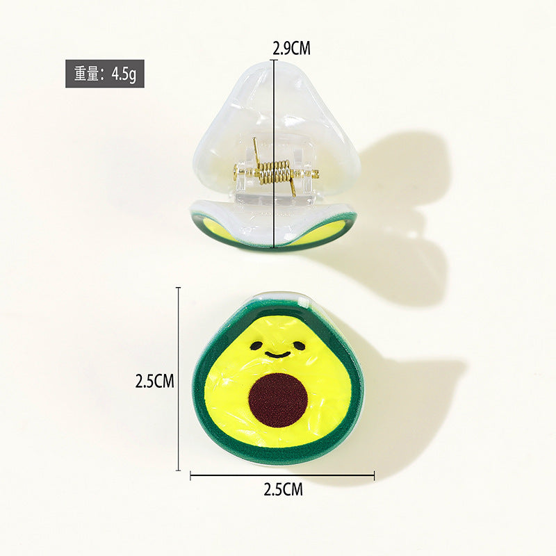 Wholesale PVC Korean Style Fruit Hair Clips Cute Lemon Strawberry Claw Clip For Everyday Styling Gift