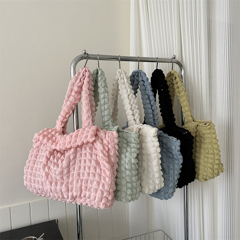 Wholesale Pleated Bubble Bag Hand Shoulder Bag