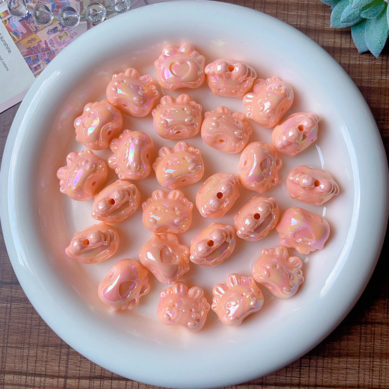 Wholesale   5pcs/pack Cute cartoon bunny loose beads Acrylic Beads