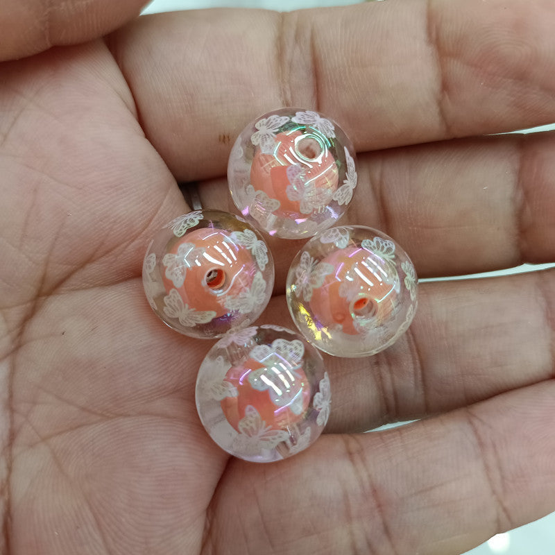 Wholesale 200pcs 16mm Personalized UV Plated White Butterfly Jewelry Accessories Beads