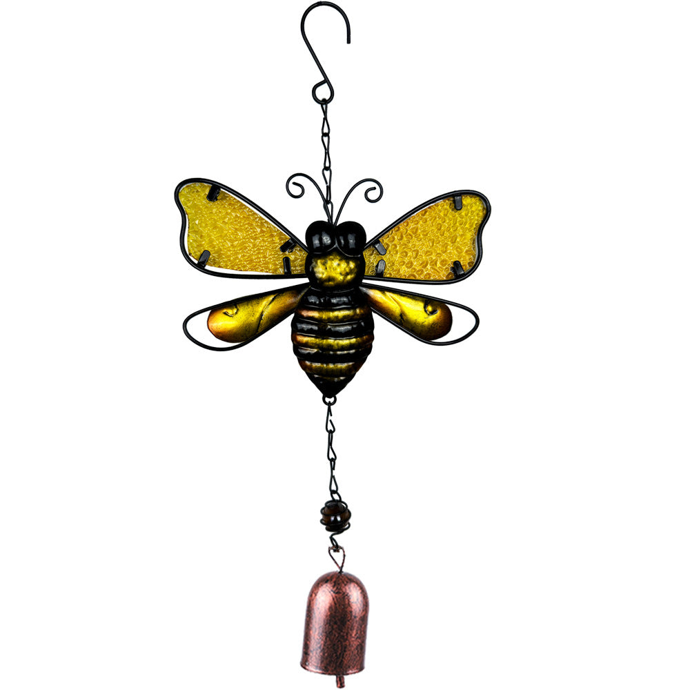 Wholesale Metal Wind Chime Bee Beetle Glass Painted Crafts