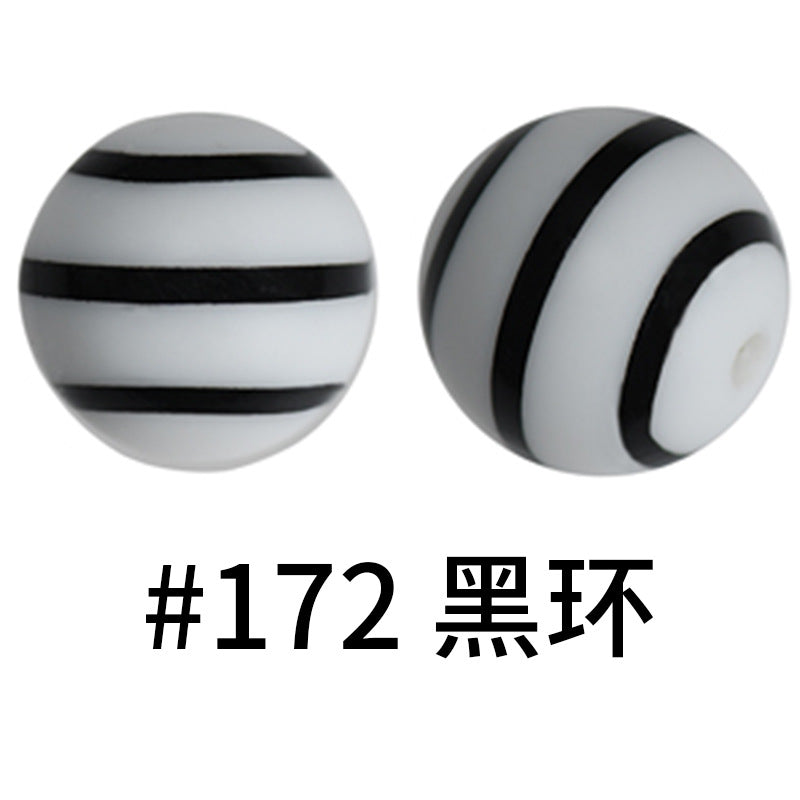 Wholesale 50pcs 16mm Print Silicone Beads Colorful Silicone Water Transfer Beads