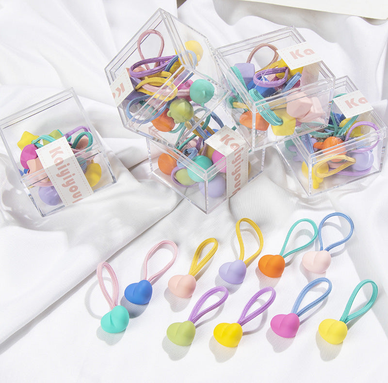 Wholesale Resin Candy Color Kids Hair Ties
