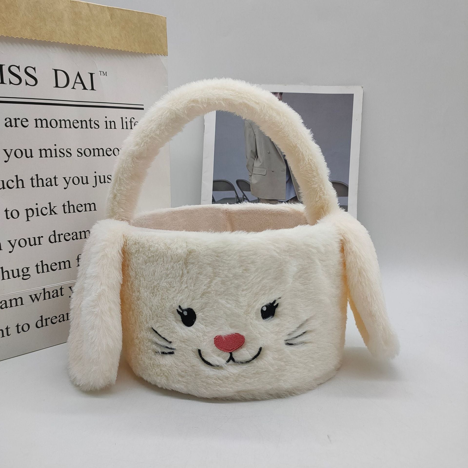 Wholesale Plush Cow Baskets and Handbags