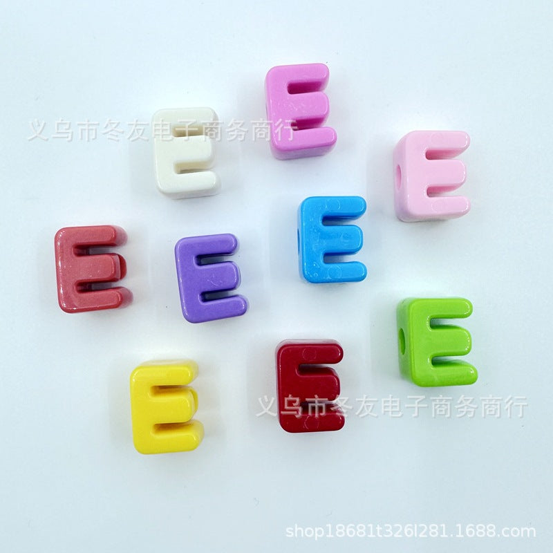 Wholesale  20pcs/pack   Acrylic large-hole letter Letter Beads