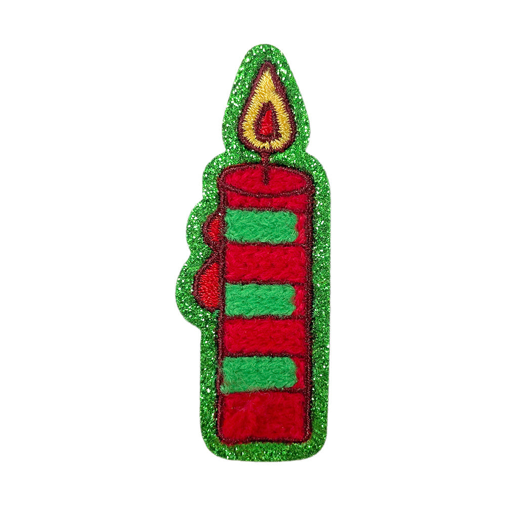 Wholesale Christmas Embroidered Patches Santa Snowman Gingerbread Man Tree Applique For Clothing