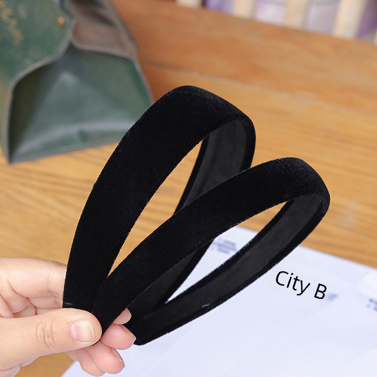 Wholesale Popular hair accessories gold velvet corduroy full-bag cloth headband temperament headband wide