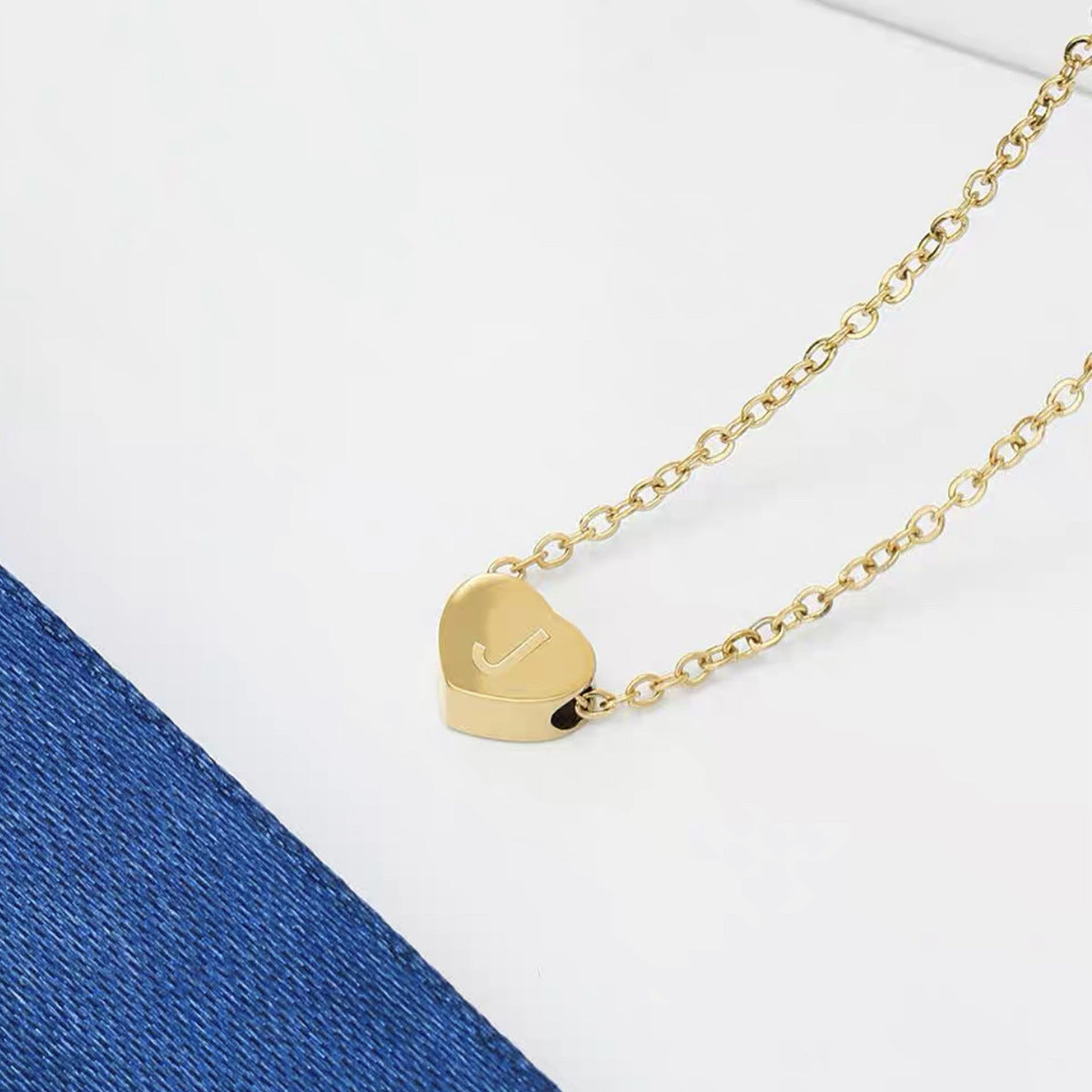 Wholesale Titanium Steel 26 English Letters Necklace