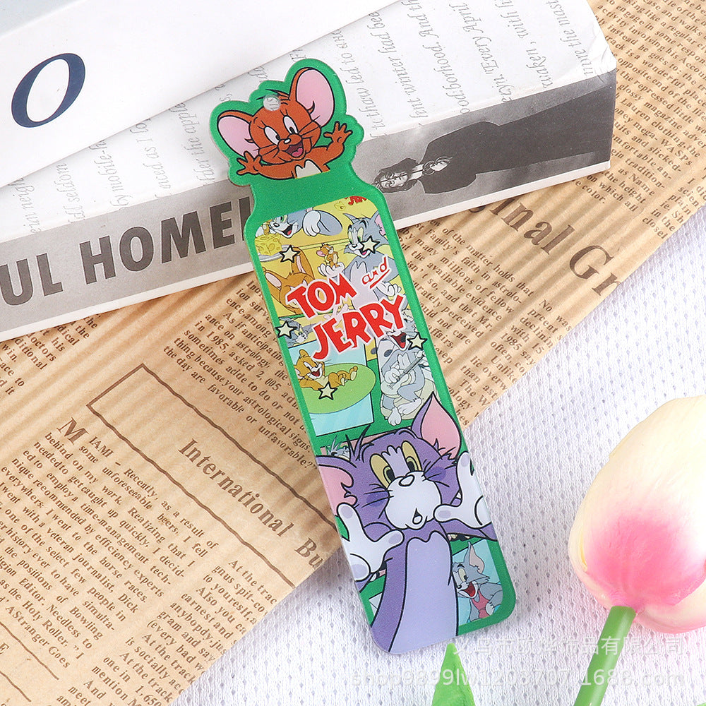 Wholesale 10pcs Cartoon Animal Acrylic Double-Sided Bookmarks