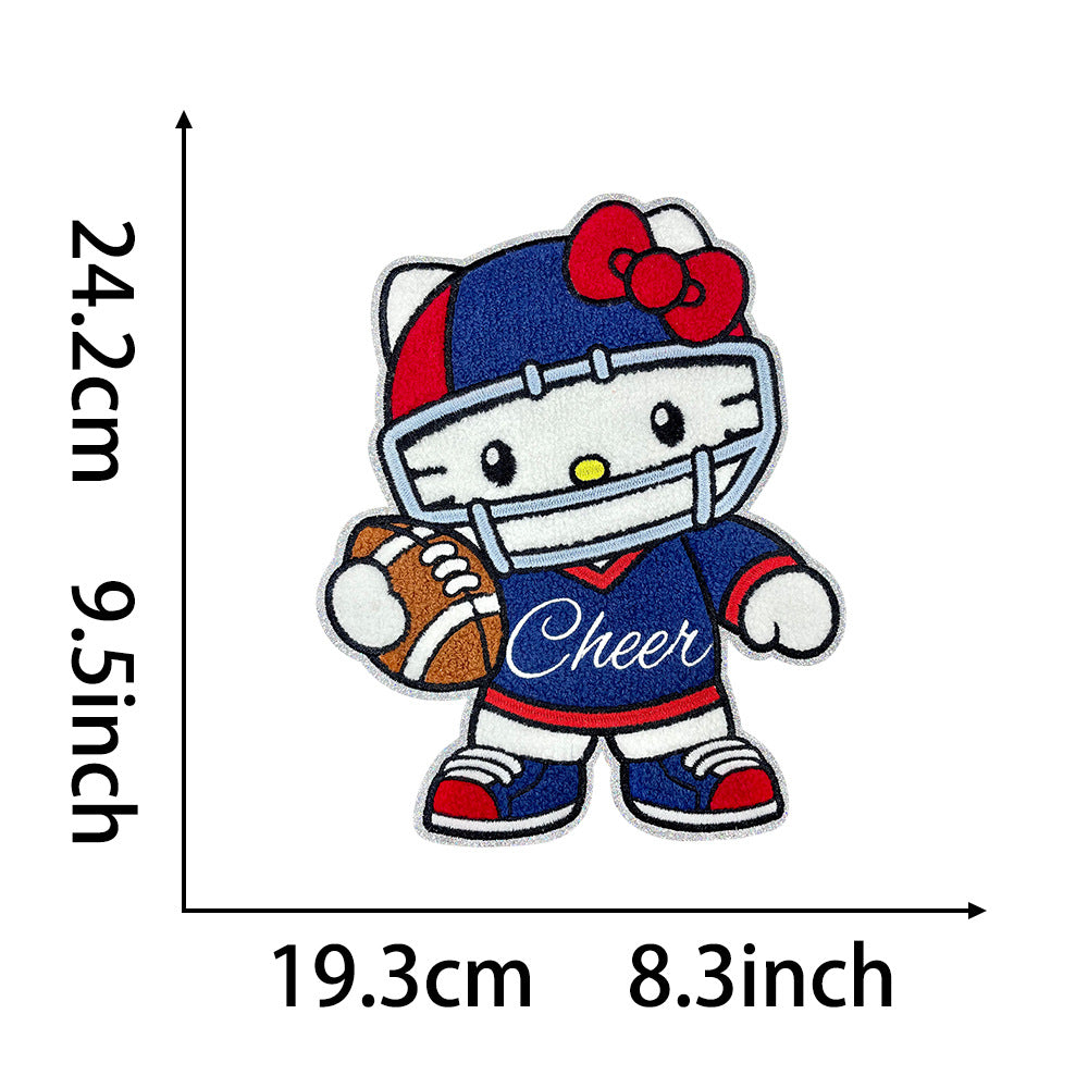 Wholesale Large Chenille Glitter Embroidered Patch Cartoon Applique For Shoes Hats Fashion Accessory Gift Resale OLY Exclusive