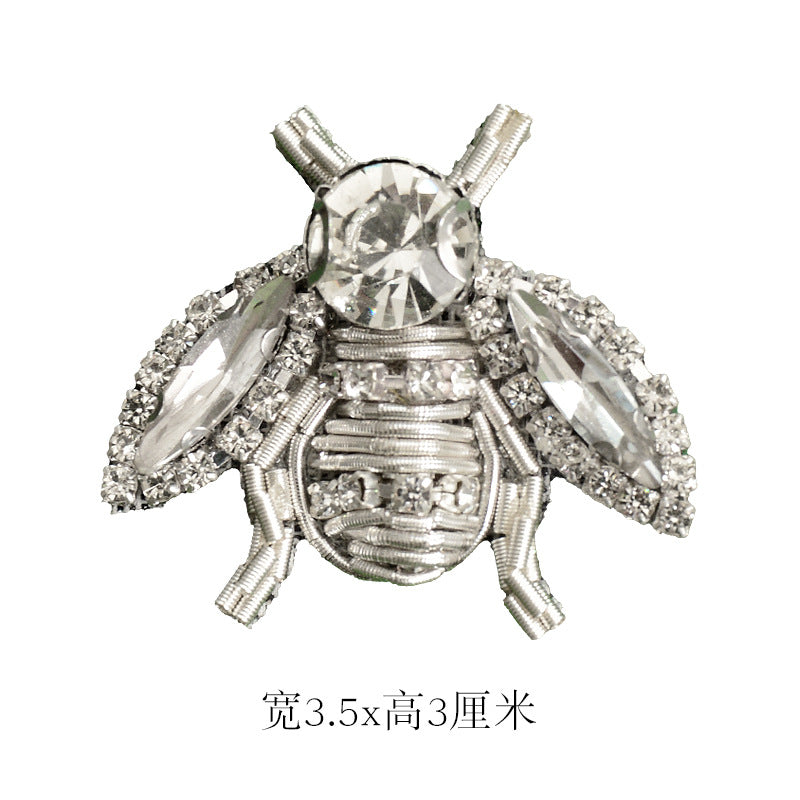 Wholesale DIY Handmade Beaded Cloth Stickers Rhinestones Little Bee Hat Clothes Decoration
