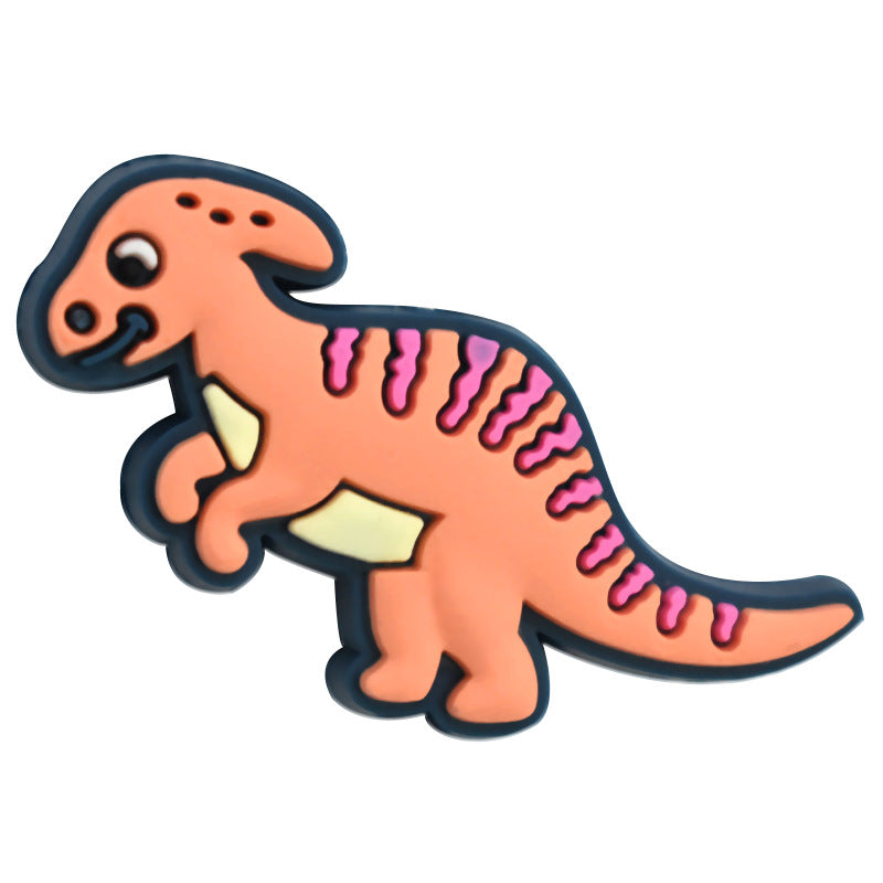 Wholesale 100pcs Cute Dinosaur Series PVC Soft Glue Thick Patch Beads