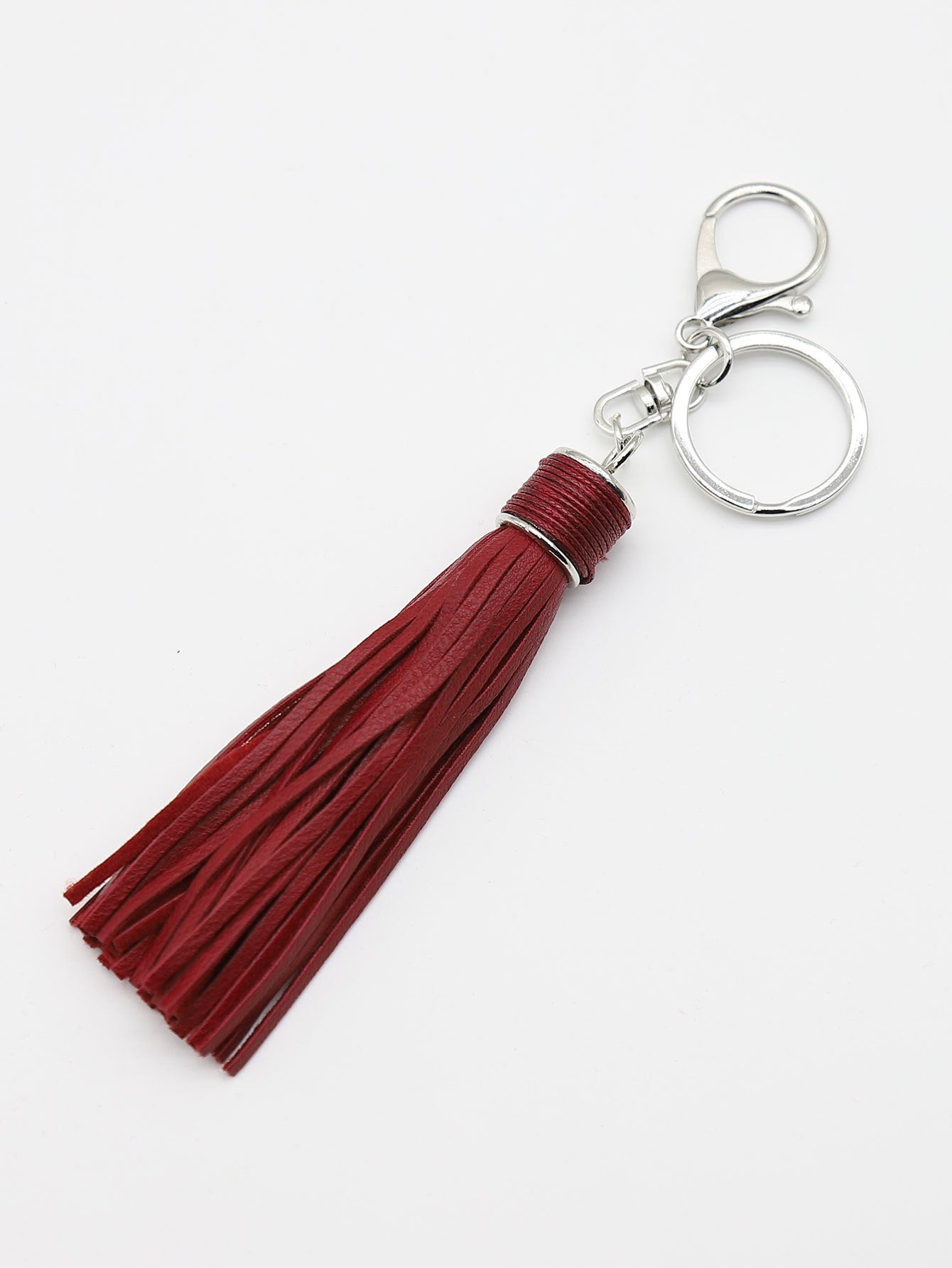 Wholesale Wax line alloy gift leather tassel car key chain  bag