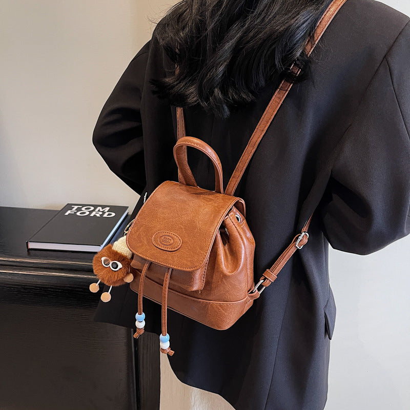 Wholesale 2023 Versatile Denim Stitching PU Backpack