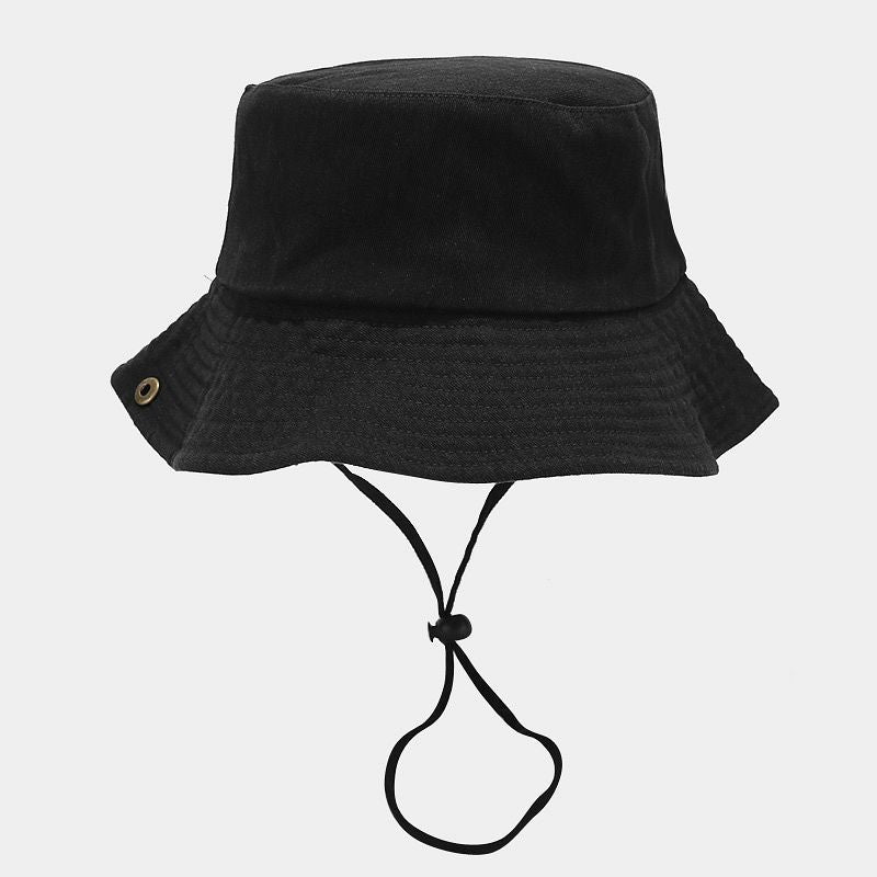 Wholesale  Patchwork Solid Color Wide-Brimmed Bucket Hat  Sun Hat