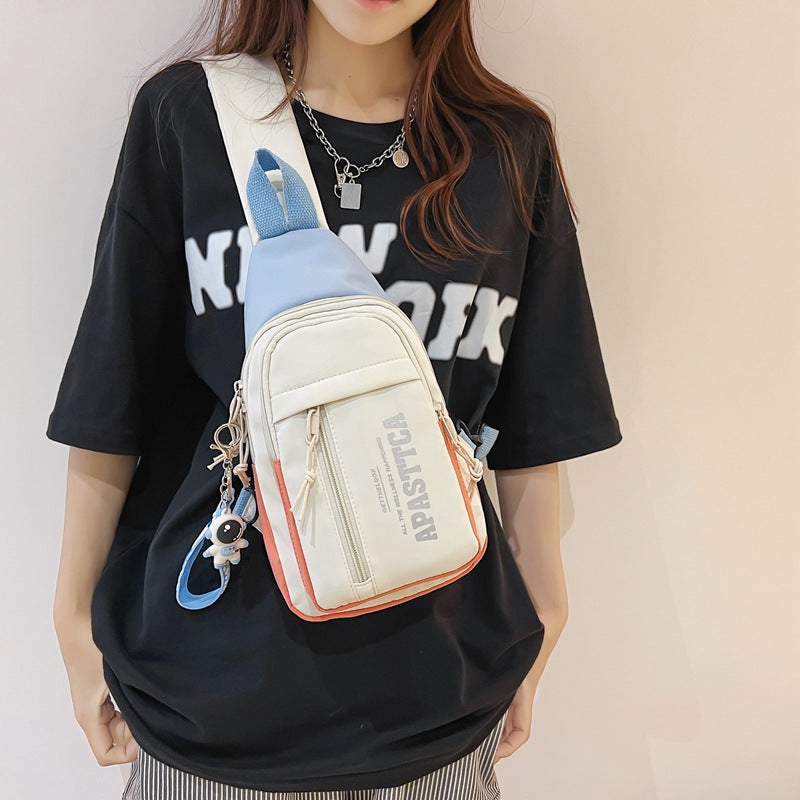 Wholesale Crossbody bag women's trendy fashion waist bag sports multifunctional chest bag new style one-shoulder student campus small backpack