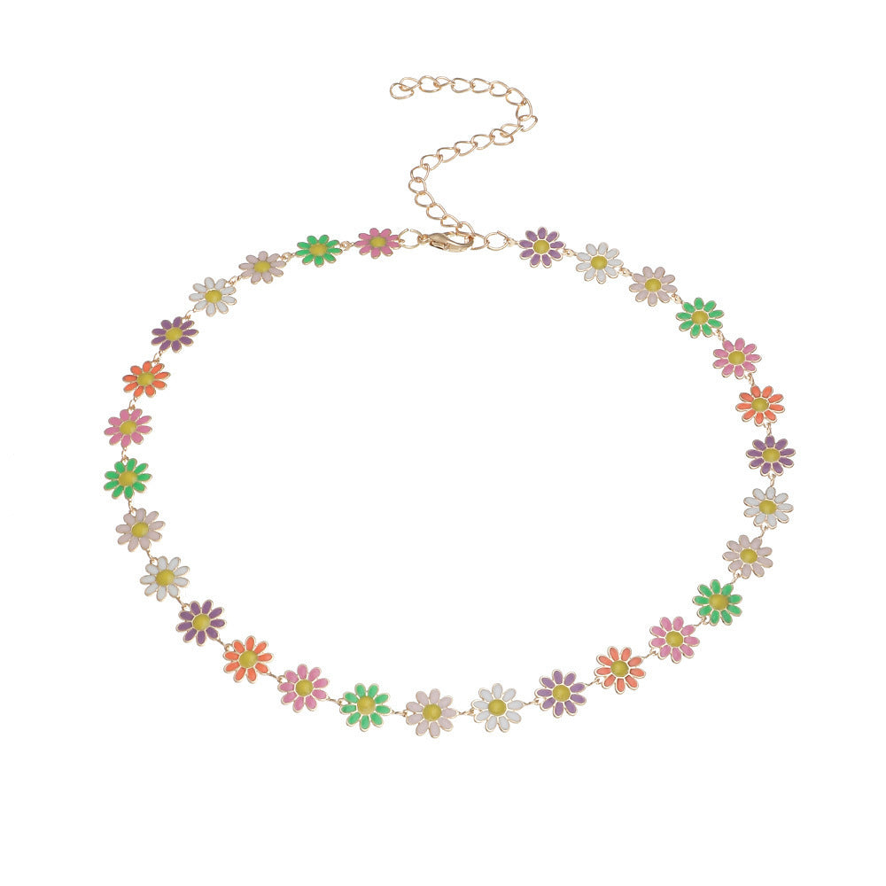 Wholesale Daisy Clavicle Alloy Necklaces
