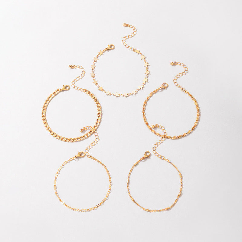 Wholesale Star Chain Five Layer Bracelet Set