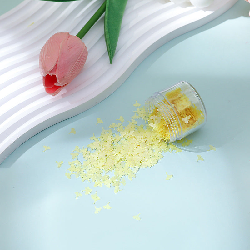 Wholesale Diy Glue Flow Hemp Ginkgo Leaf Sequins Special-shaped Leaf Glitter Glitter Nail Art Quicksand Decoration Making Materials