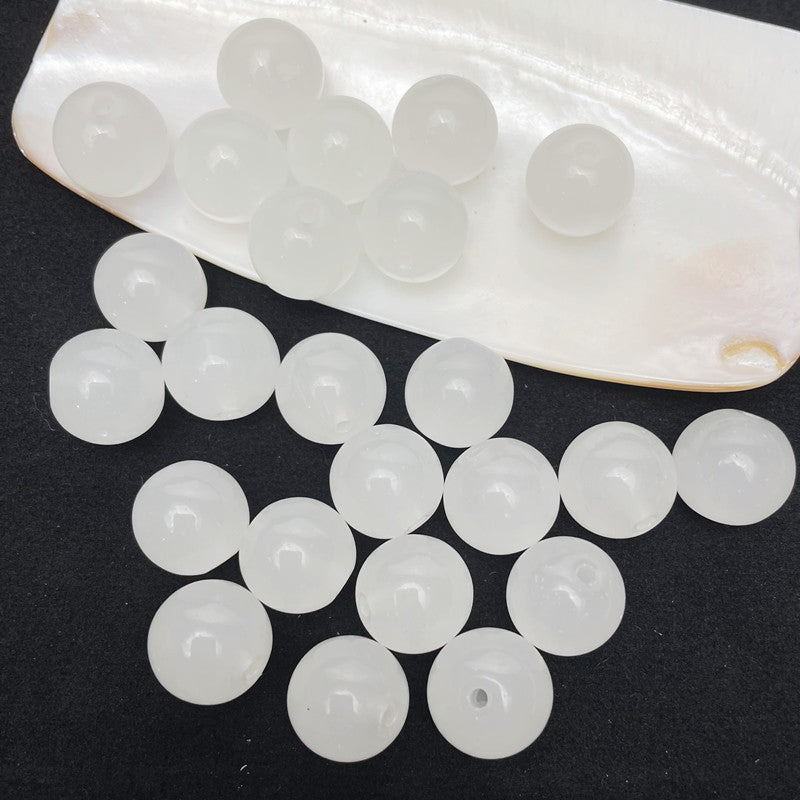 Wholesale 50pcs/pack 8mm Two-color Glass Scattered Beads